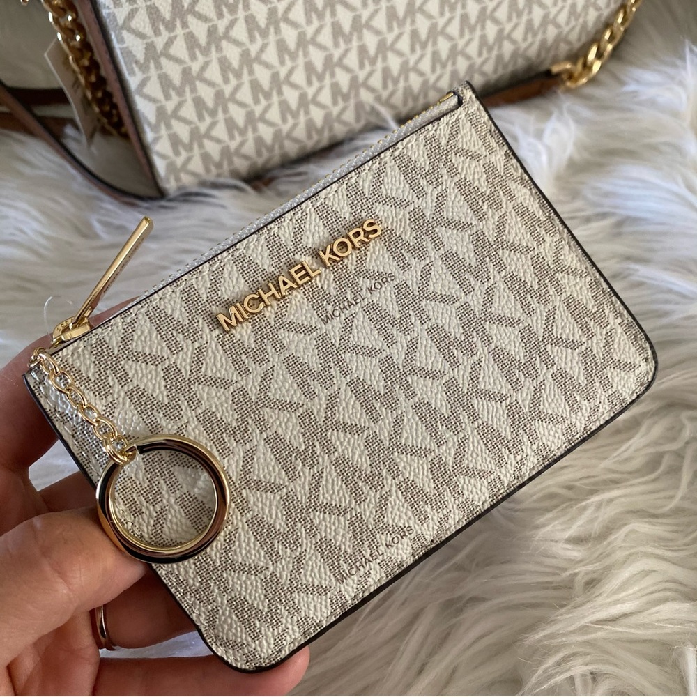 New Michael Kors jet set small coin pouch with ID wallet - Picture 11 of 15